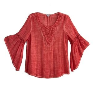 Macllyn Flowy Peasant Blouse Size Small